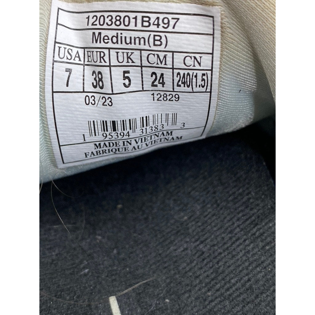 BROOKS Women's Blue Mesh Lace-Up Round Toe Active Running Shoes SZ 7