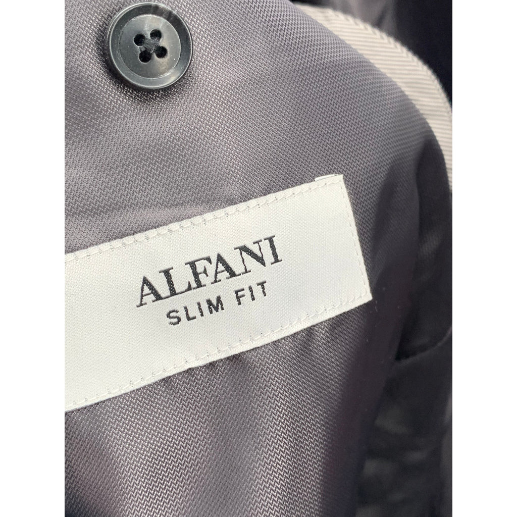 ALFANI Men's Charcoal Gray Slim-Fit Two-Button Notch Collar Blazer SZ 44S