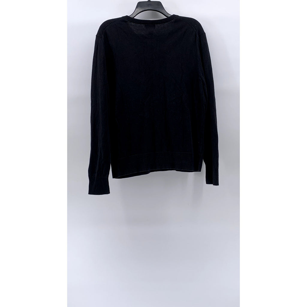 OLD NAVY Men's Black V-Neck Knit Pullover Sweater SZ M