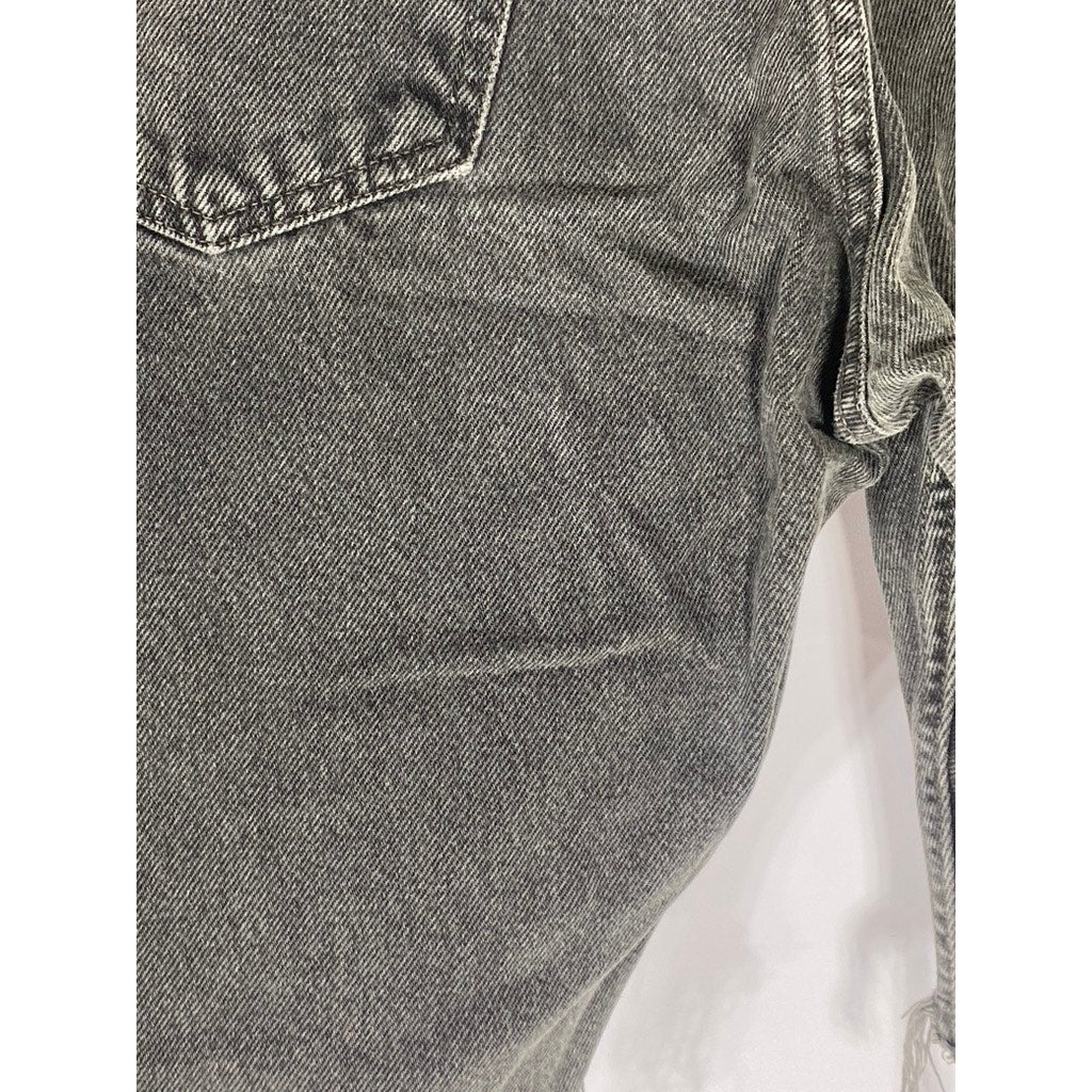 LEVI'S Men's Vintage Black 505 Regular-Fit Straight Denim Cut-Off Shorts SZ 33