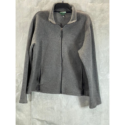 L.L. BEAN Men's Gray Polartec Regular-Fit Zip-Up Stand Collar Sweater SZ M