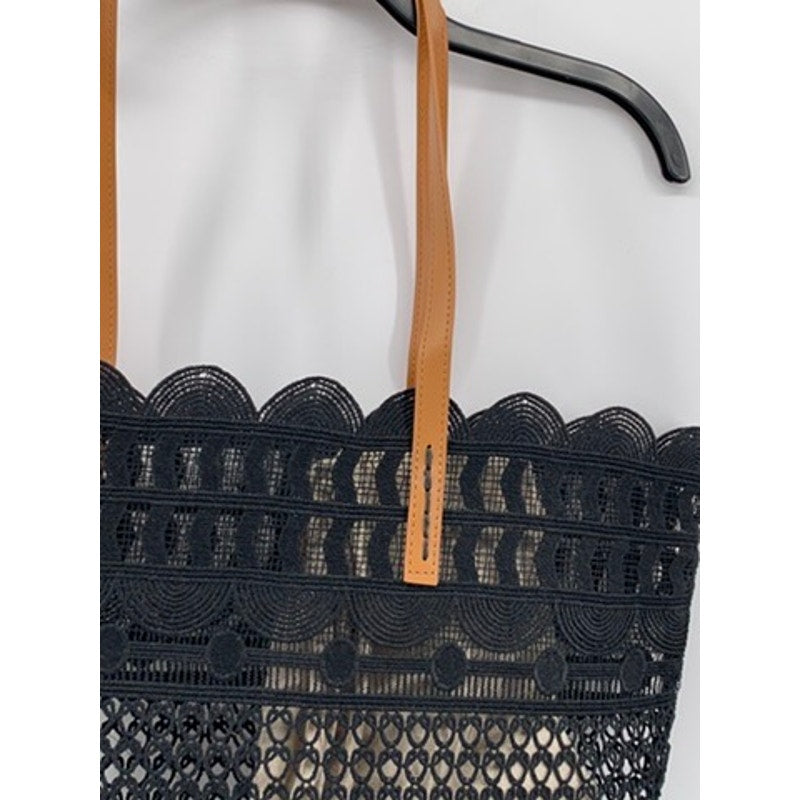 ZINGARA Women's Black Lace Large Kivu Classic Tote Bag