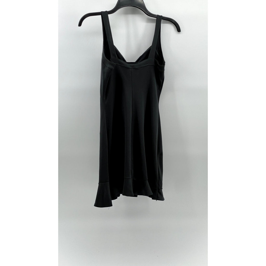 CEDUXION Women's Charcoal Gray Vintage 90's V-Neck Mini Dress SZ M