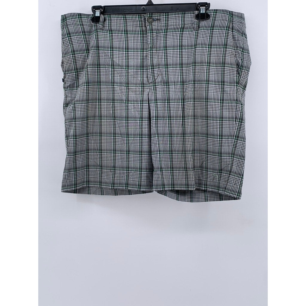 TOMMY BAHAMA Men's Micro-Checkered Green/Grey Lightweight Relaxed Shorts SZ 42