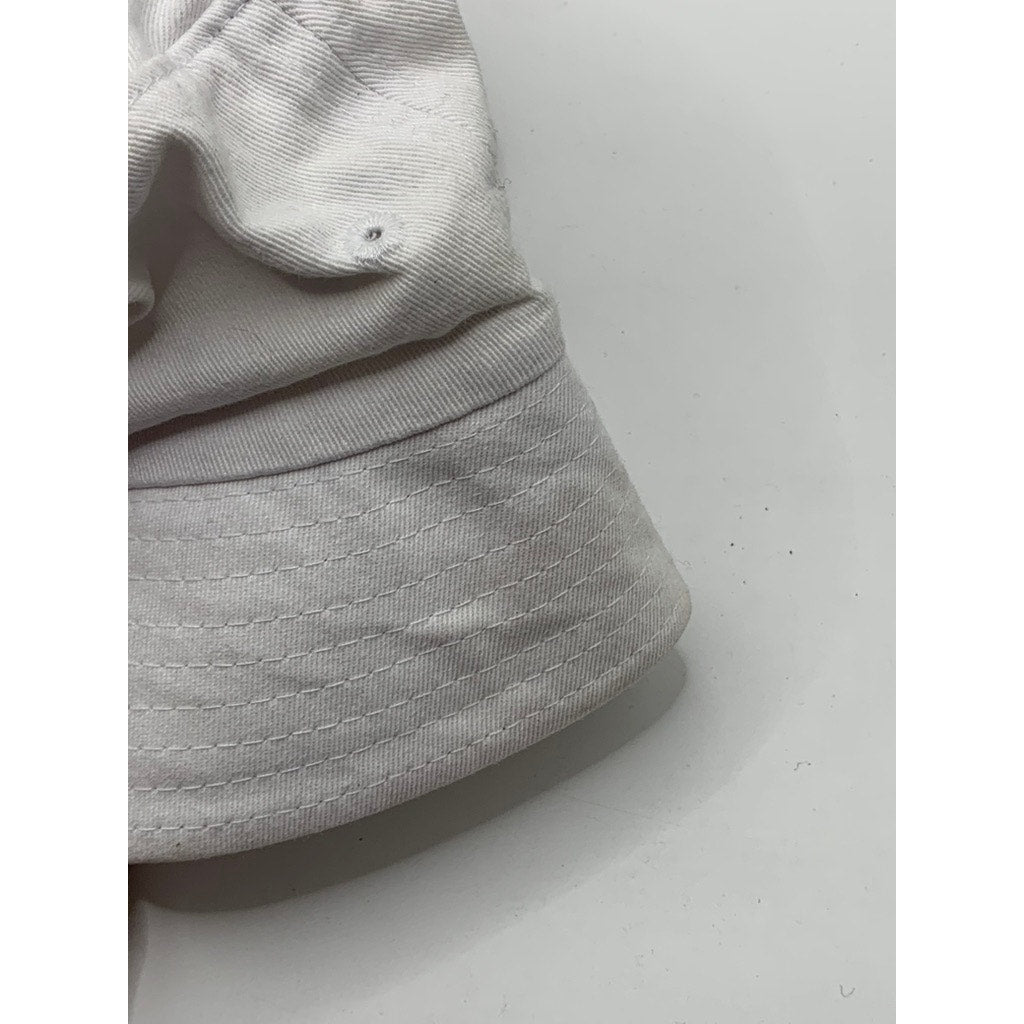 UNBRANDED White Red Embroidered Belize Logo Bucket Hat SZ OS