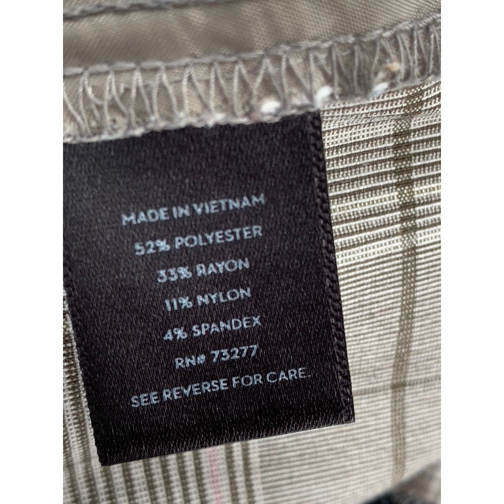 SIMPLY VERA VERA WANG Women's Gray Plaid Capri Pants SZ XL