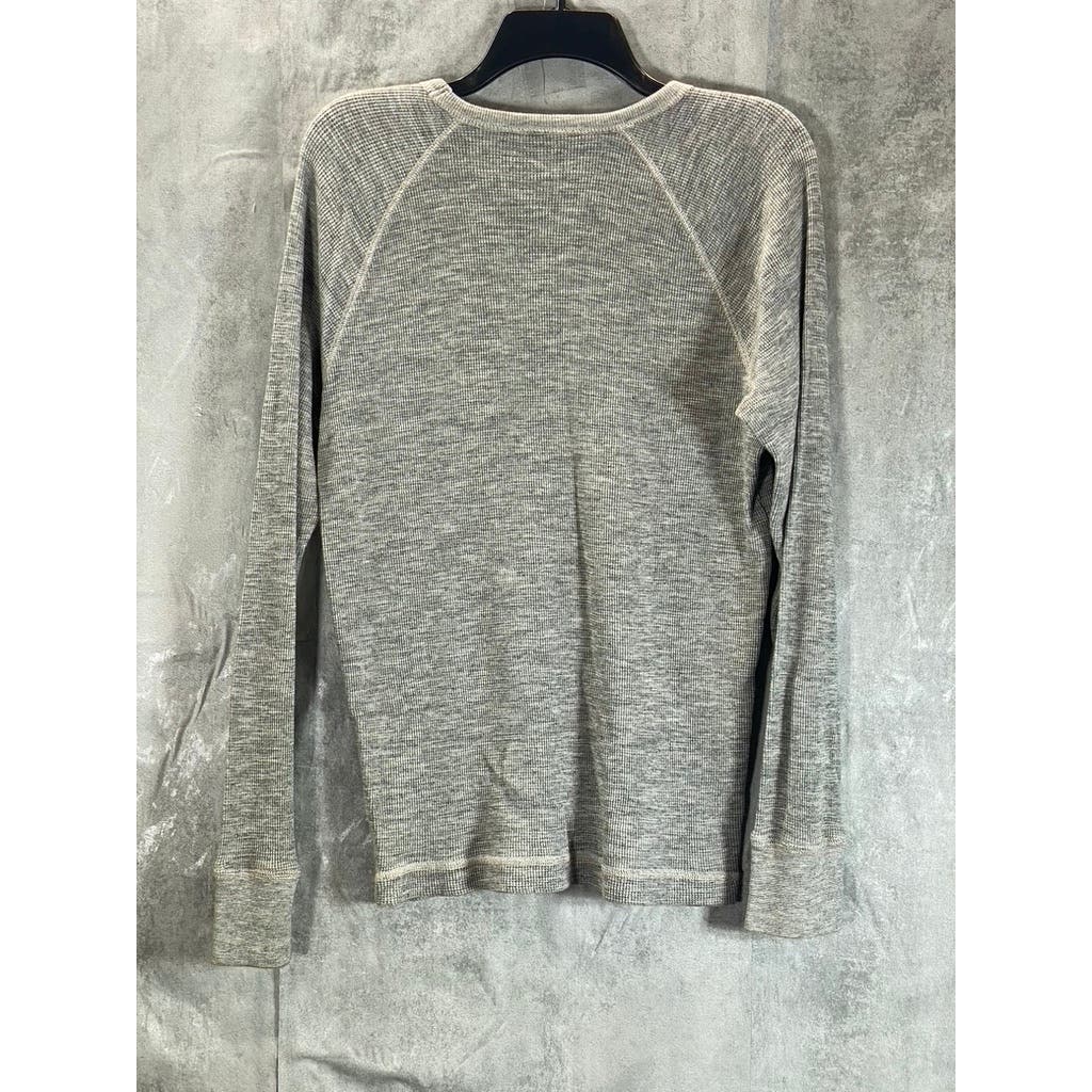 AMERICAN EAGLE Men's Heather Gray Crewneck Vintage Fit Waffle Knit T-Shirt SZ M