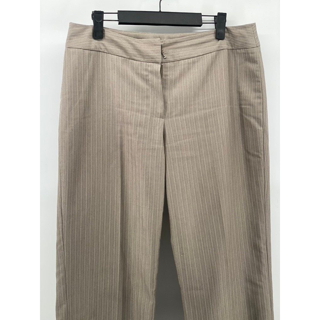 JONES NEW YORK Women’s Gray Pinstripe Straight-Leg Regular Fit Dress Pants SZ 8