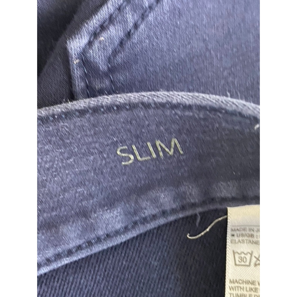 BANANA REPUBLIC Men's Dark Navy Slim-Fit Aiden Traveler Five-Pocket Pant SZ32X32