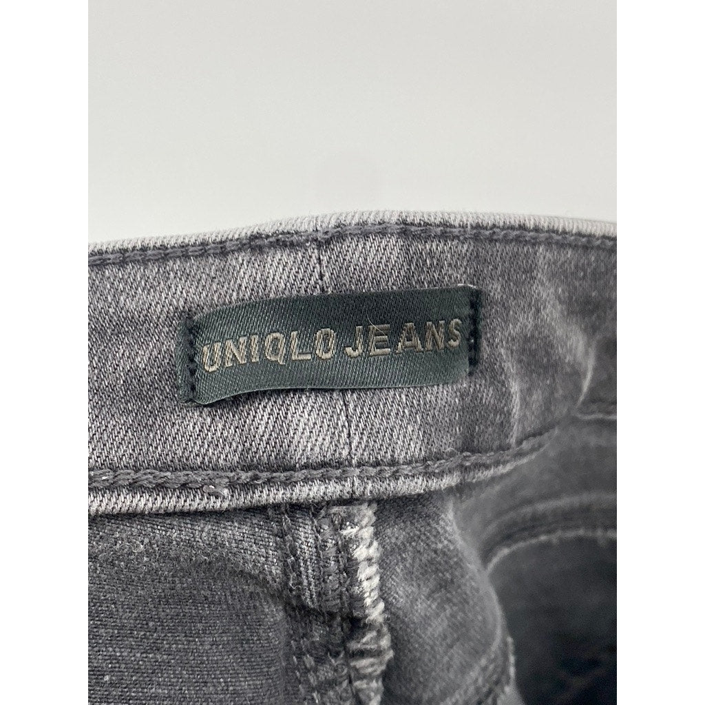 UNIQLO JEANS Women's Black Denim Ultra-Stretch High-Rise Skinny-Leg Jeans SZ 26