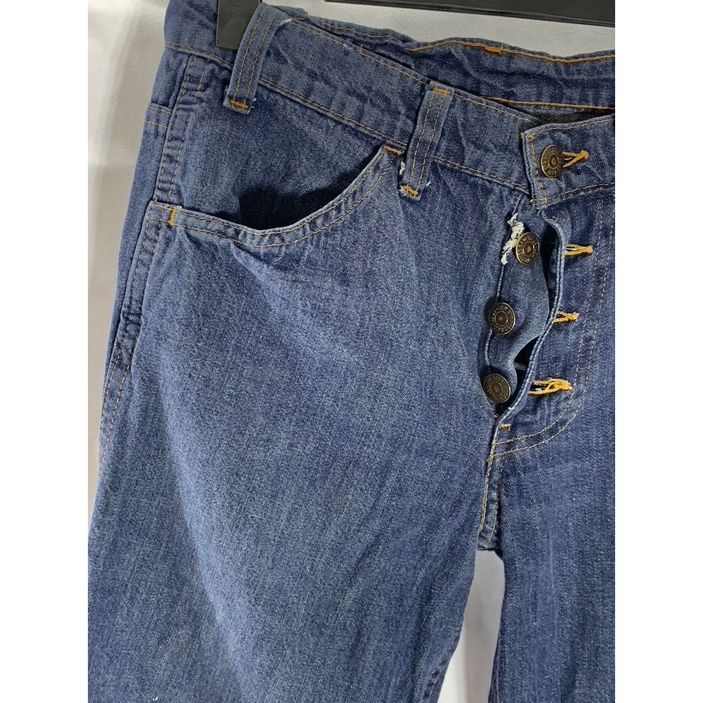 LEVI’S Women’s Vintage Dark Blue Button-Up Denim Bootcut Jean SZ 30x34