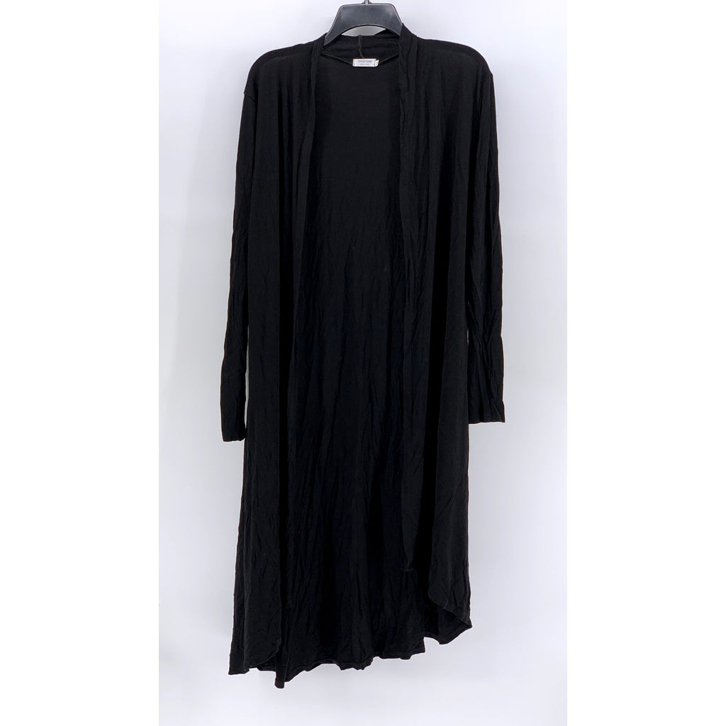 POGTMM Women's Black Solid Long Sleeve Open-Front Cardigan SZ M