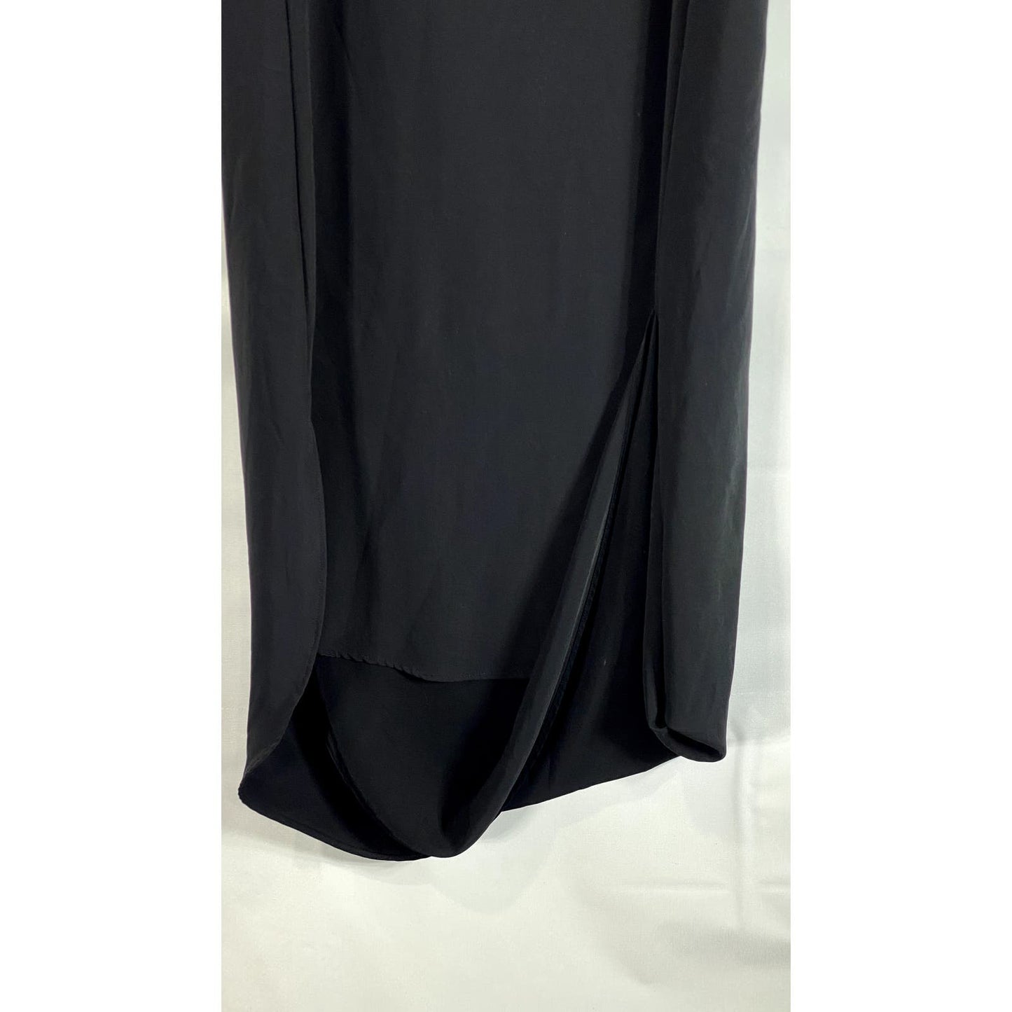 OAK + FORT Women's Black Solid Relaxed-Fit Scoop-Neck Sleeveless Midi Dress SZ S