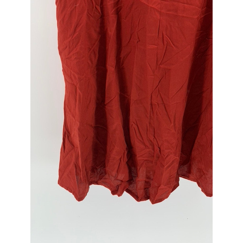 OLD NAVY Women's Flame Scarlet Red Sleeveless Smocked Bodice Tank Mini Dress SZL