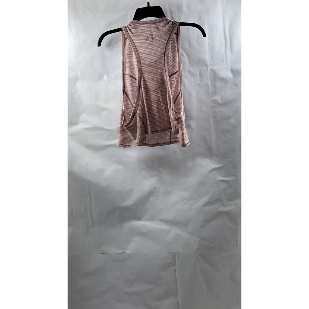 LULULEMON Women's Light Pink Textured Stronger As One Scoop-Neck Muscle Tank SZ6
