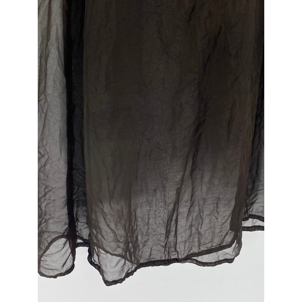 UNBRANDED Women’s Brown Mesh Sleeveless Scoop-Neck Midi Overlay Dress SZ OS