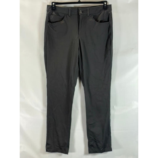 AVALANCHE Men's Black Solid Stretch Regular-Fit Pants SZ 38X30