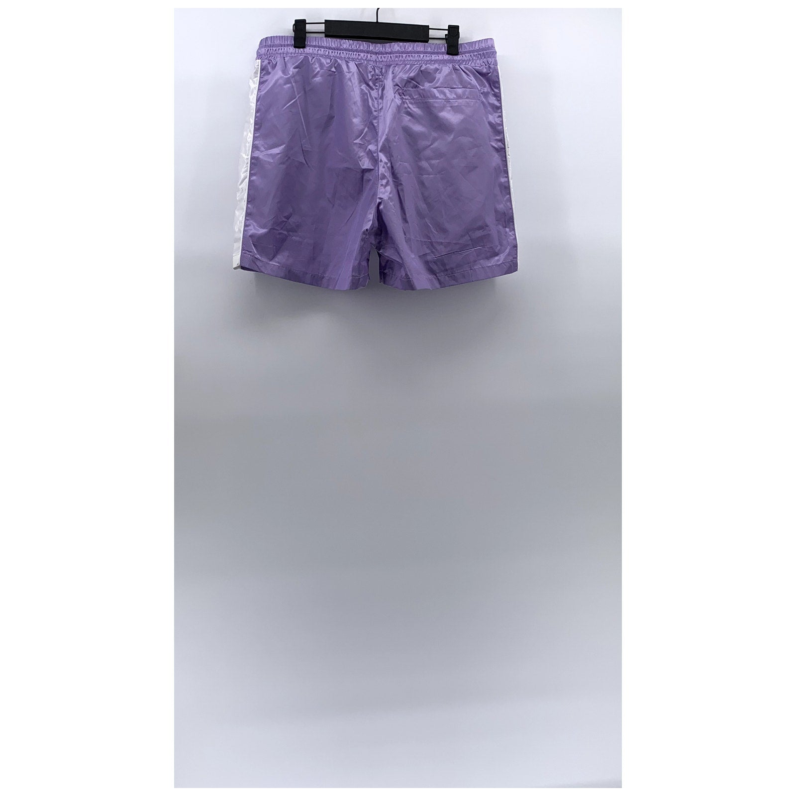 WTHRS Men's Lilac-White Side Stripe Drawstring Activewear Shorts SZ M