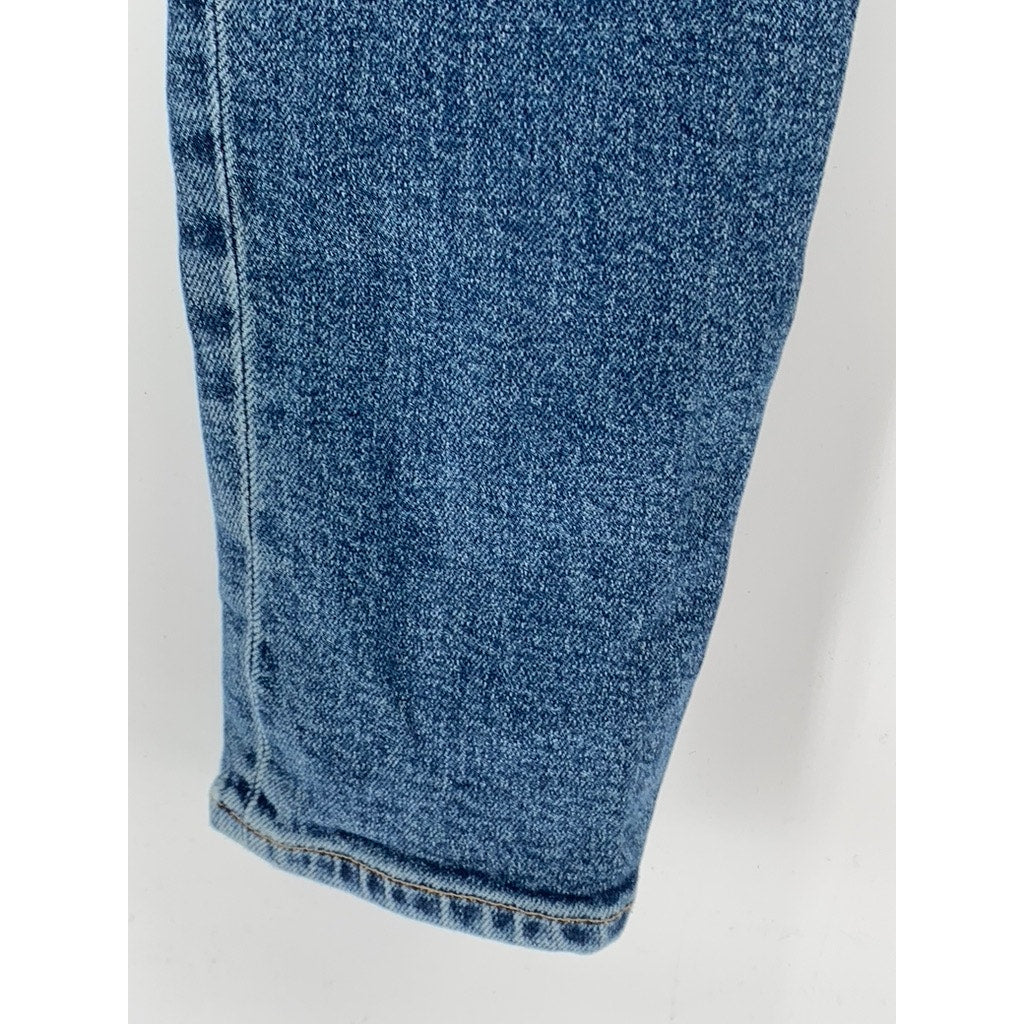 RE/DONE Women’s Blue Denim High Rise Button-Fly Cropped Stretch Jeans SZ 26