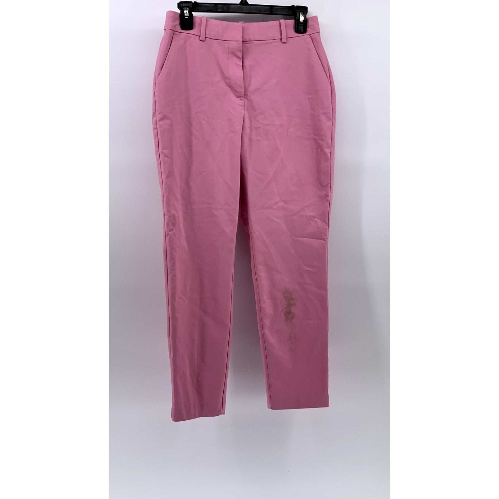 H&M Women's Bubblegum Pink Solid Skinny Leg Mid-Rise Pant SZ 6