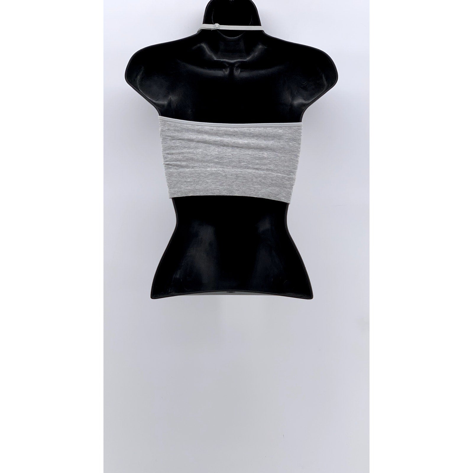 AUDEN Women's Light Gray Scoop-Neck Halter Crop Top SZ S