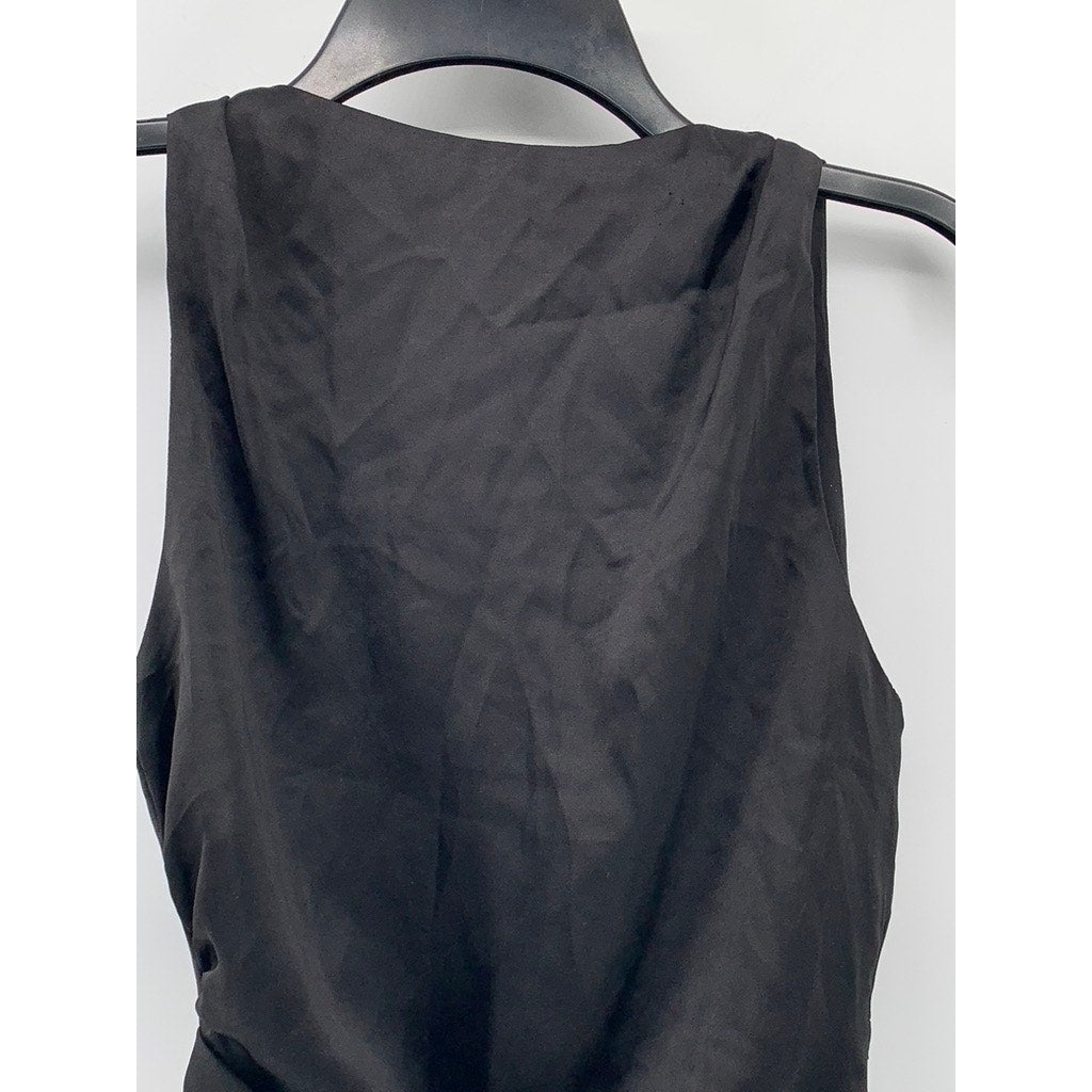 ZARA Women's Black Backless Tie-Hem Sleeveless Top SZ XS