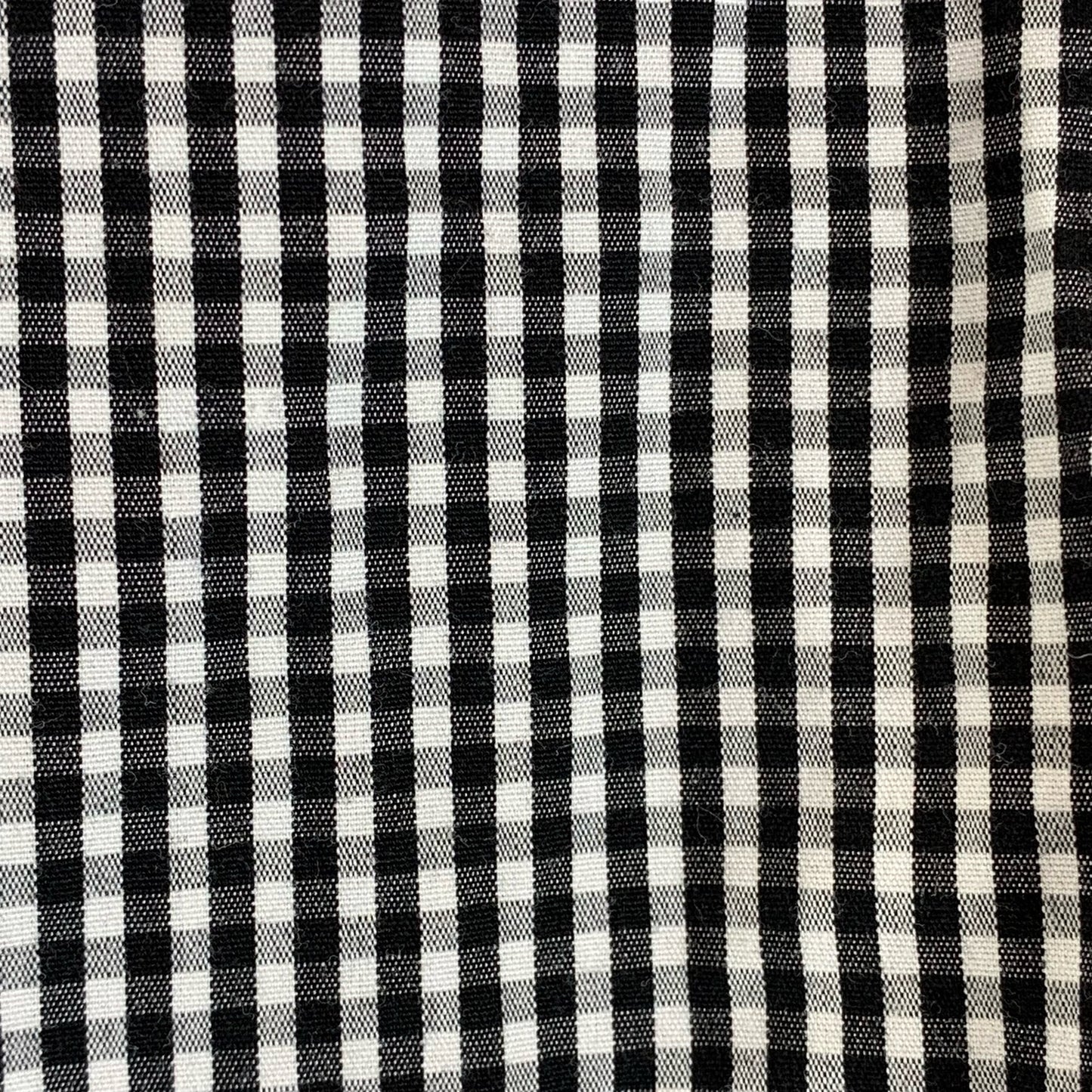 LANDS' END Women's Petite Black Gingham No Iron Supima Button-Up Top SZ 8P