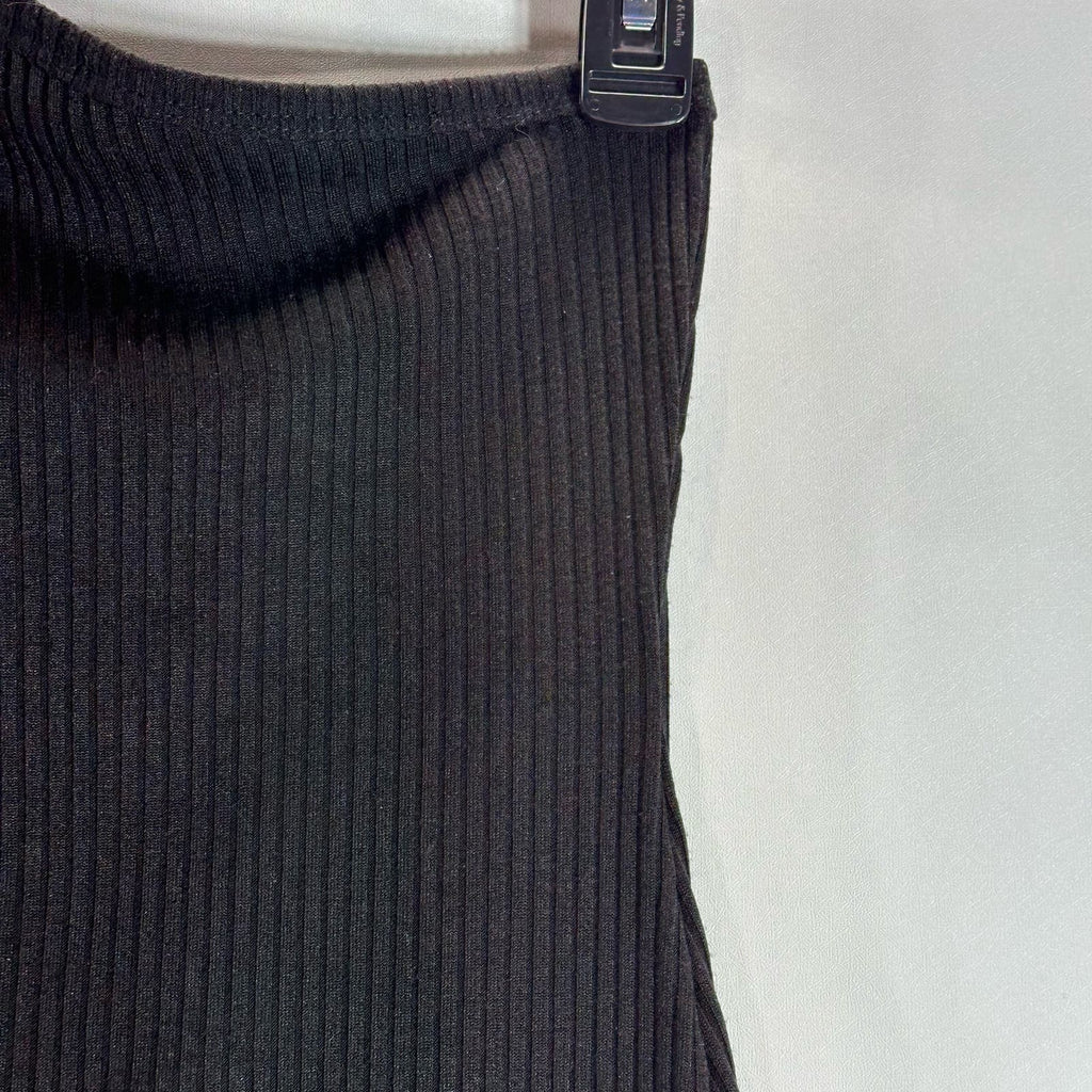 KENDALL & KYLIE Women's Black Ribbed One-Shoulder Bodycon Mini Dress SZ XS