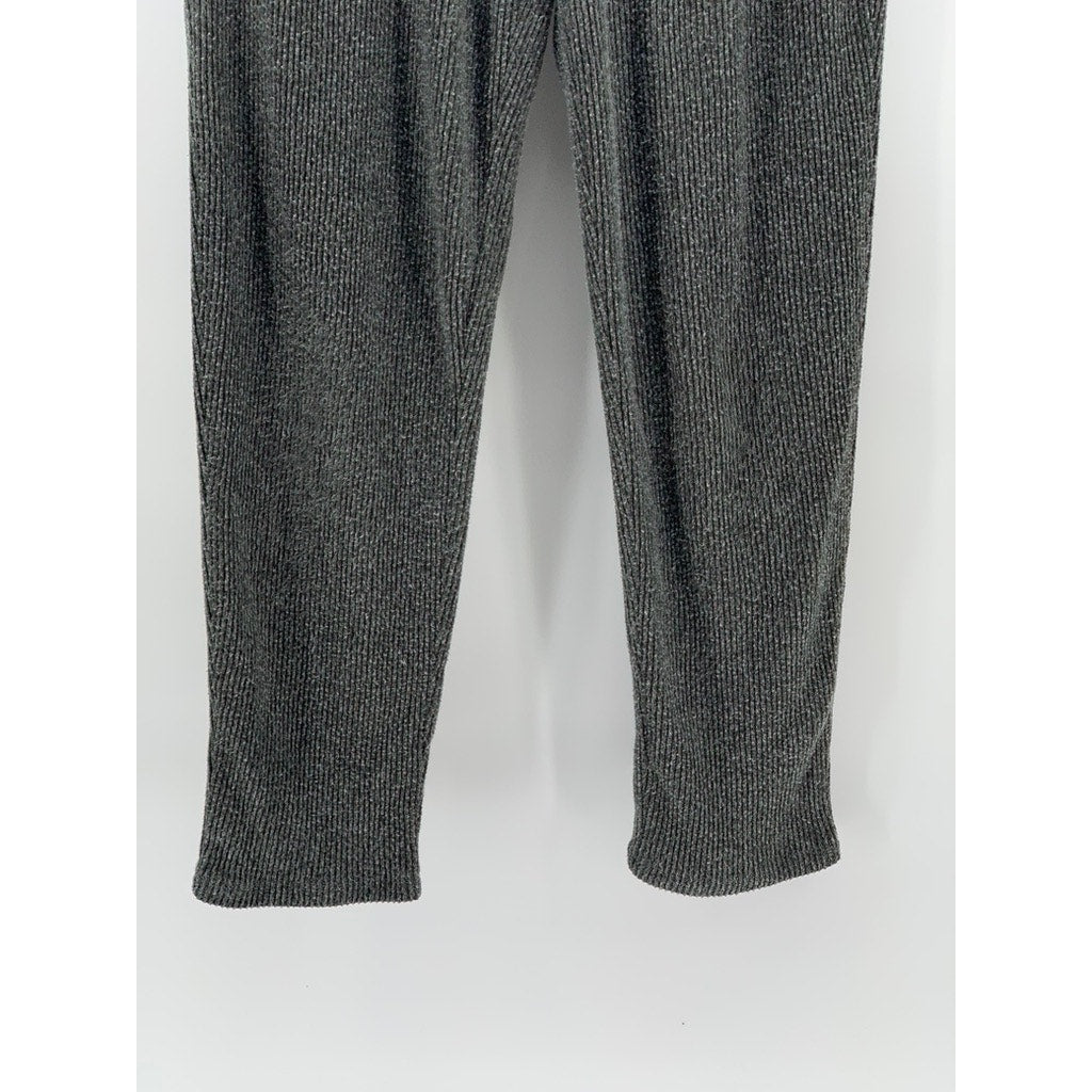 UNBRANDED Women's Charcoal Gray Ribbed Sweatpants SZ S