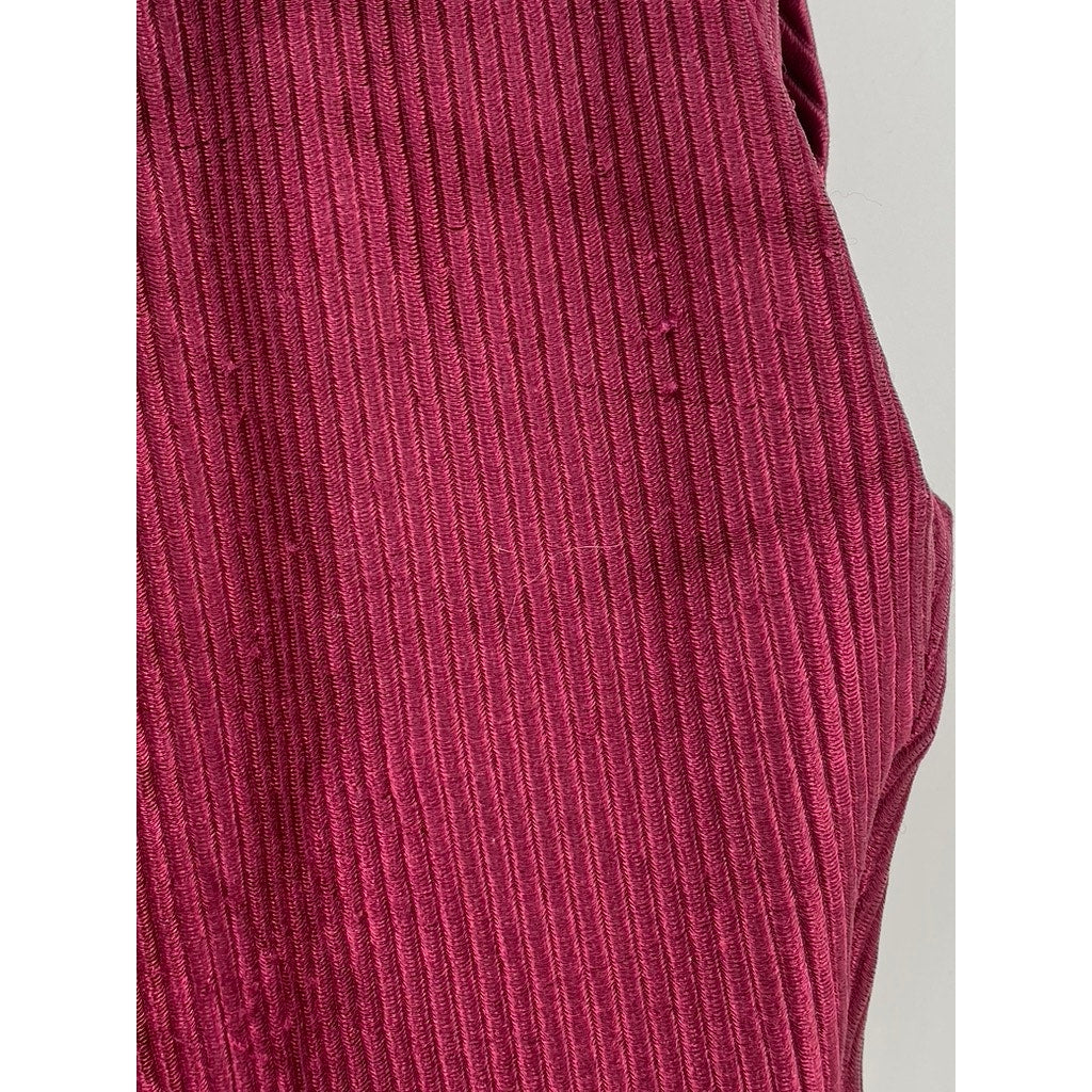 WHITE STAGS Women's Vintage Burgundy Ribbed Scoop-Neck Ribbed Swimsuit SZ 10