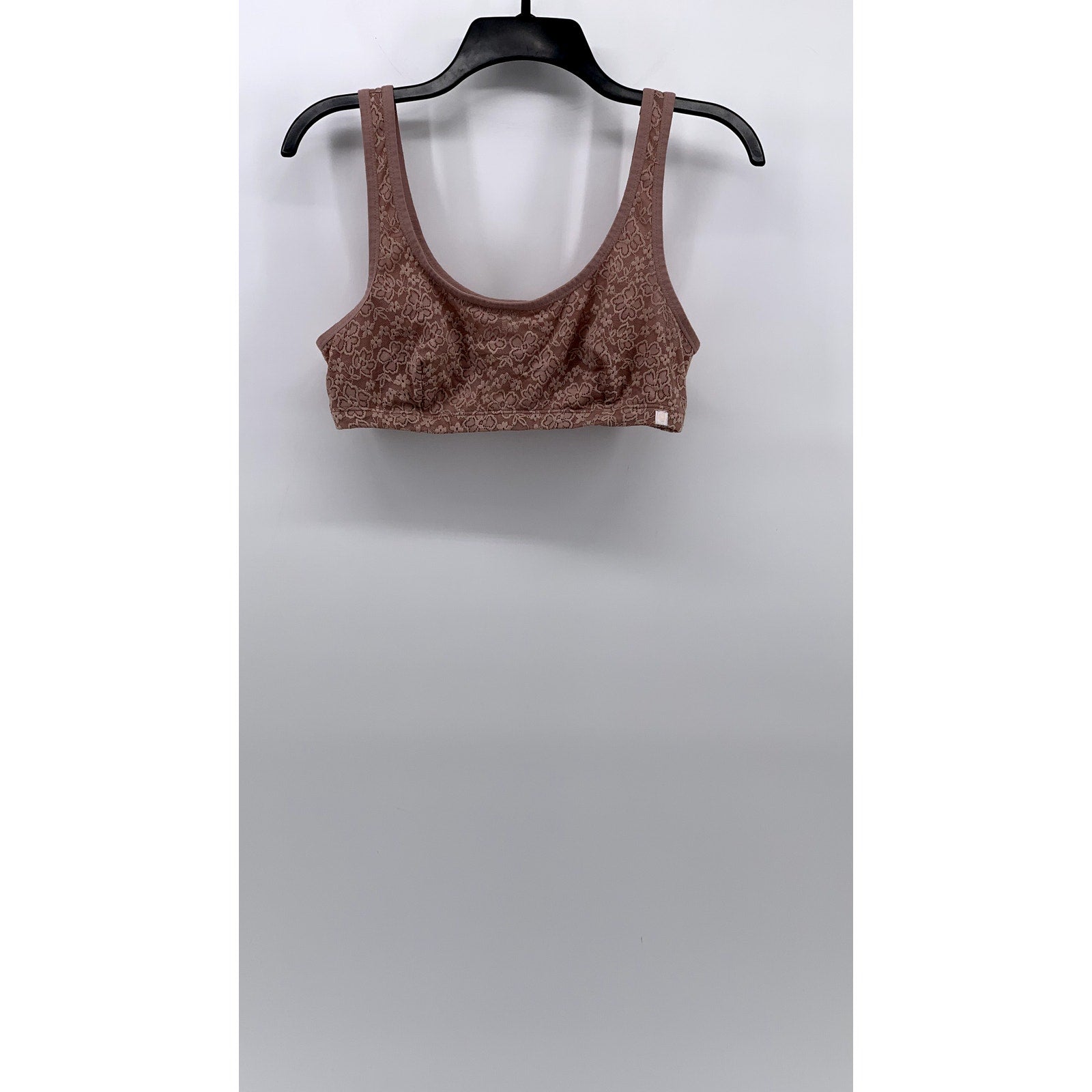 OLD NAVY ONLY Women's Beige Floral Lace Mesh Bralette Tank Top SZ M