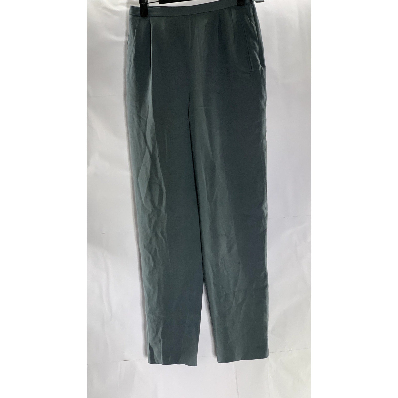 VALERIE STEVENS Women's Vintage Petite Gray Silk Pleated Dress Pant SZ 6P