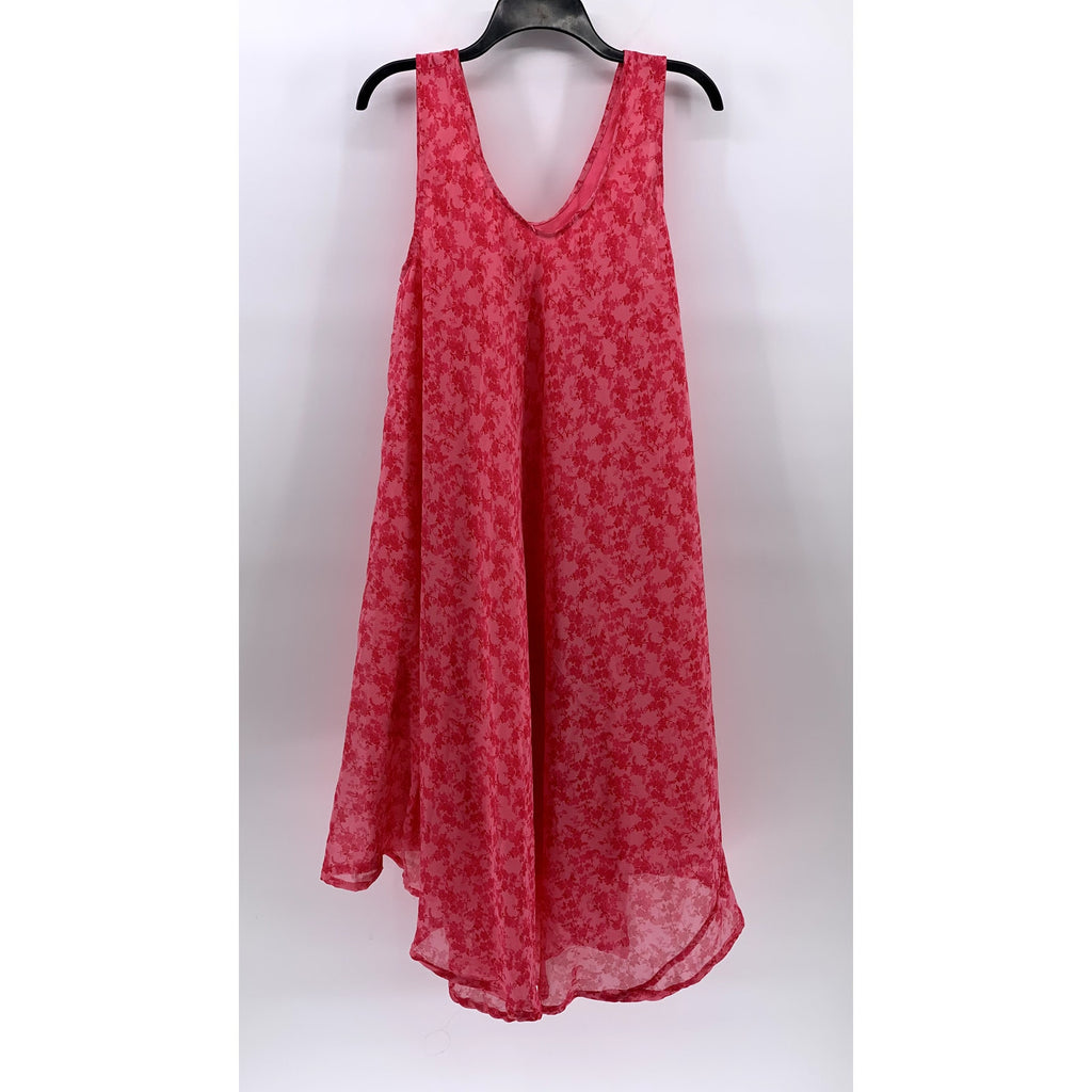UNBRANDED Women's Pink Floral Lace V-Neck Sleeveless Lightweight Dress SZ OS