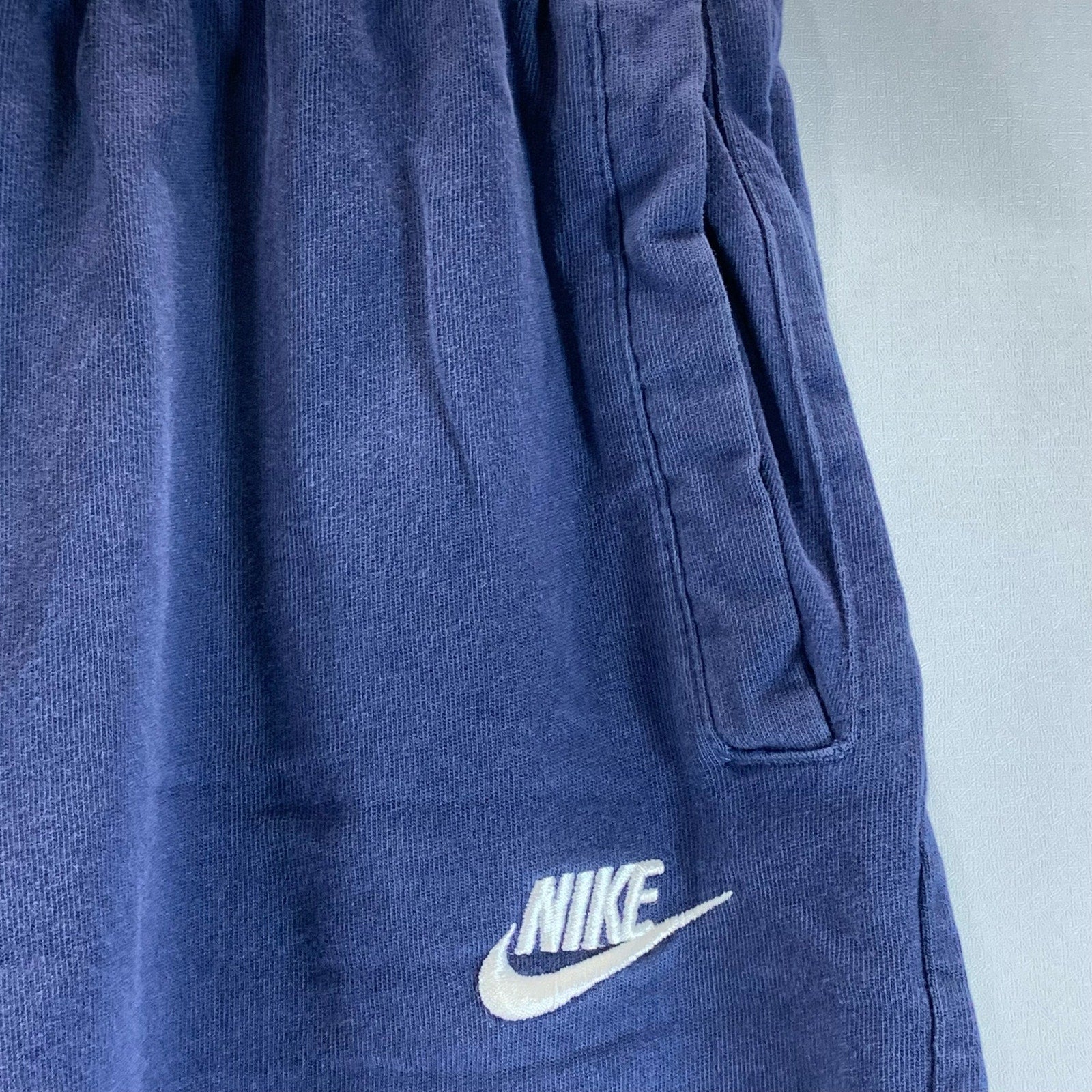 NIKE Men's Navy Drawstring Club Knit Pull-On Shorts SZ S