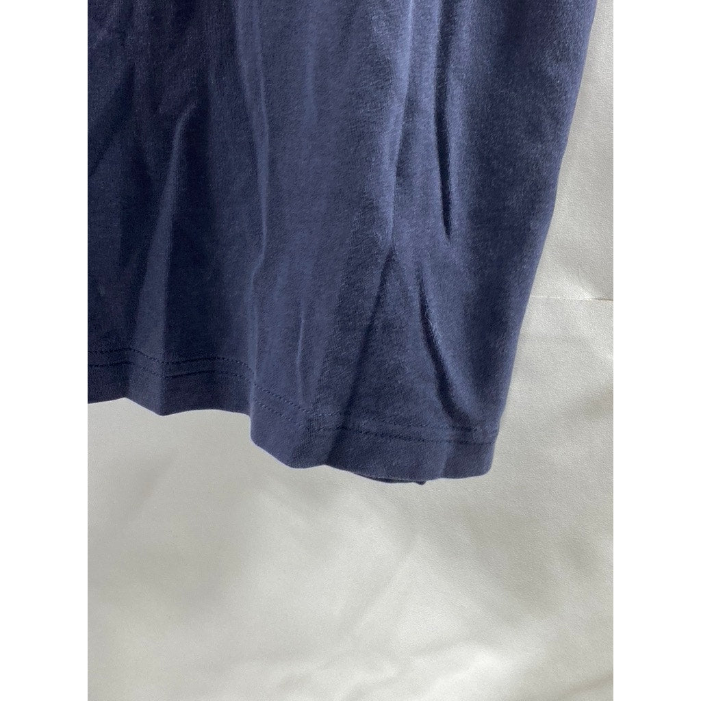 UNIQLO Men's Navy Blue Premium Cotton Short Sleeve Polo Shirt SZ S