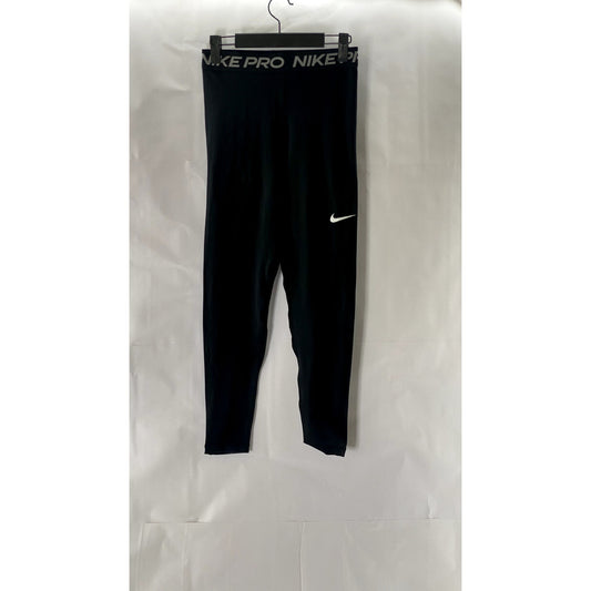 NIKE PRO 365 Women's Black Elastic Waist 7/8 Length Pull-On Leggings SZ S