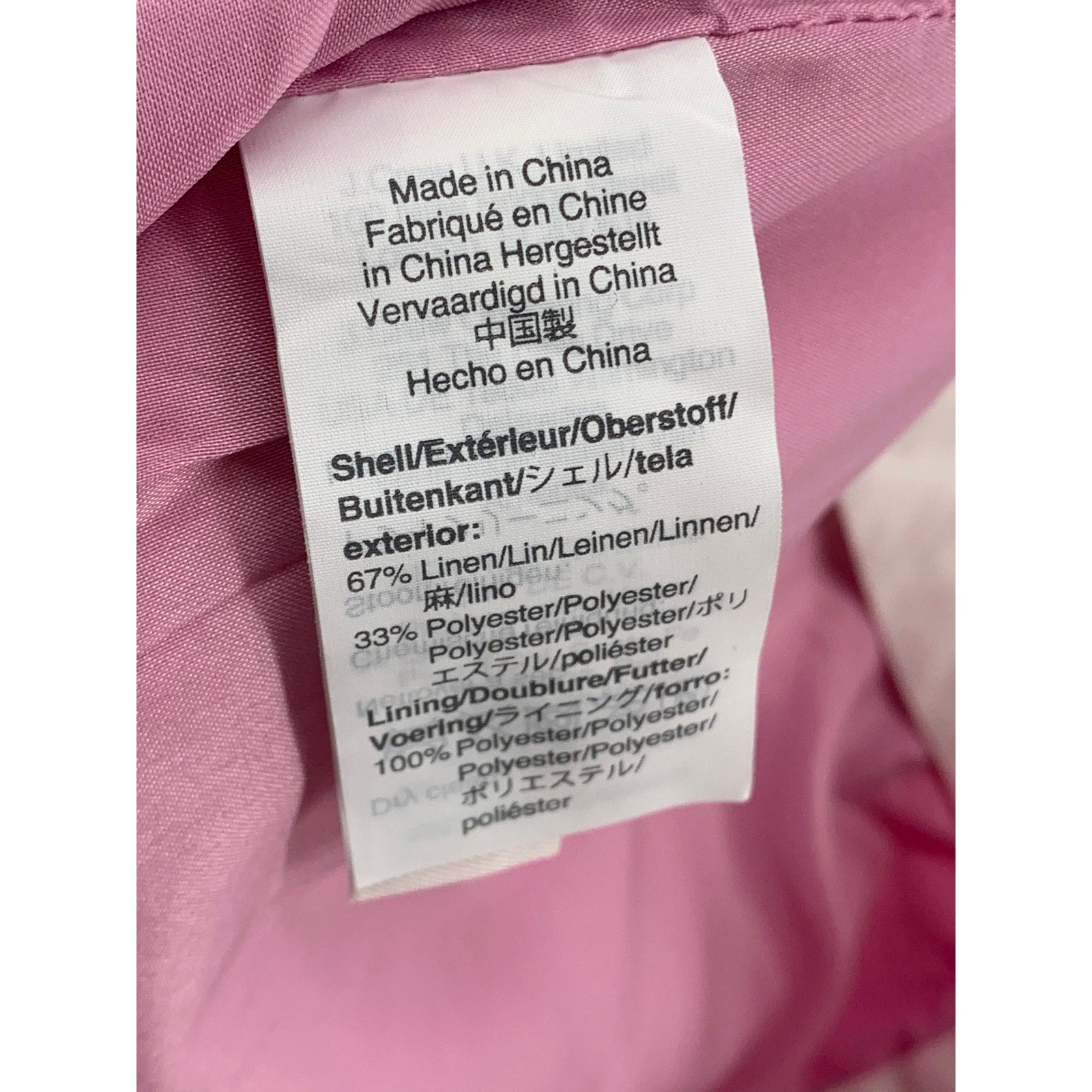 J.CREW Women's Dark Pink Solid Straight-Leg Linen-Blend Pant SZ 4