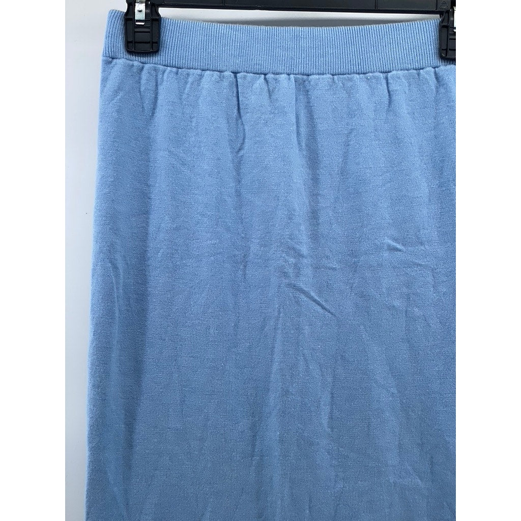PRETTY LITTLE THING Women's Light Blue Side Slit Straight Maxi Skirt SZ S