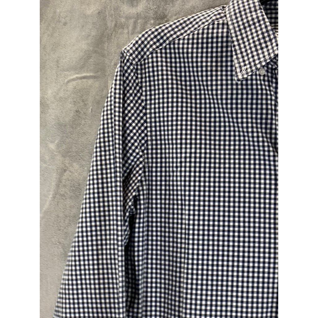 J.CREW Men's Black Mini Check Slim Untucked Button-Up Long Sleeve Shirt SZ S