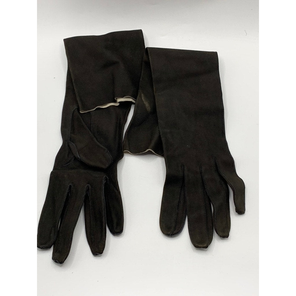STYLED By Andre David Women's Brown Vintage Leather Gloves SZ 6.5