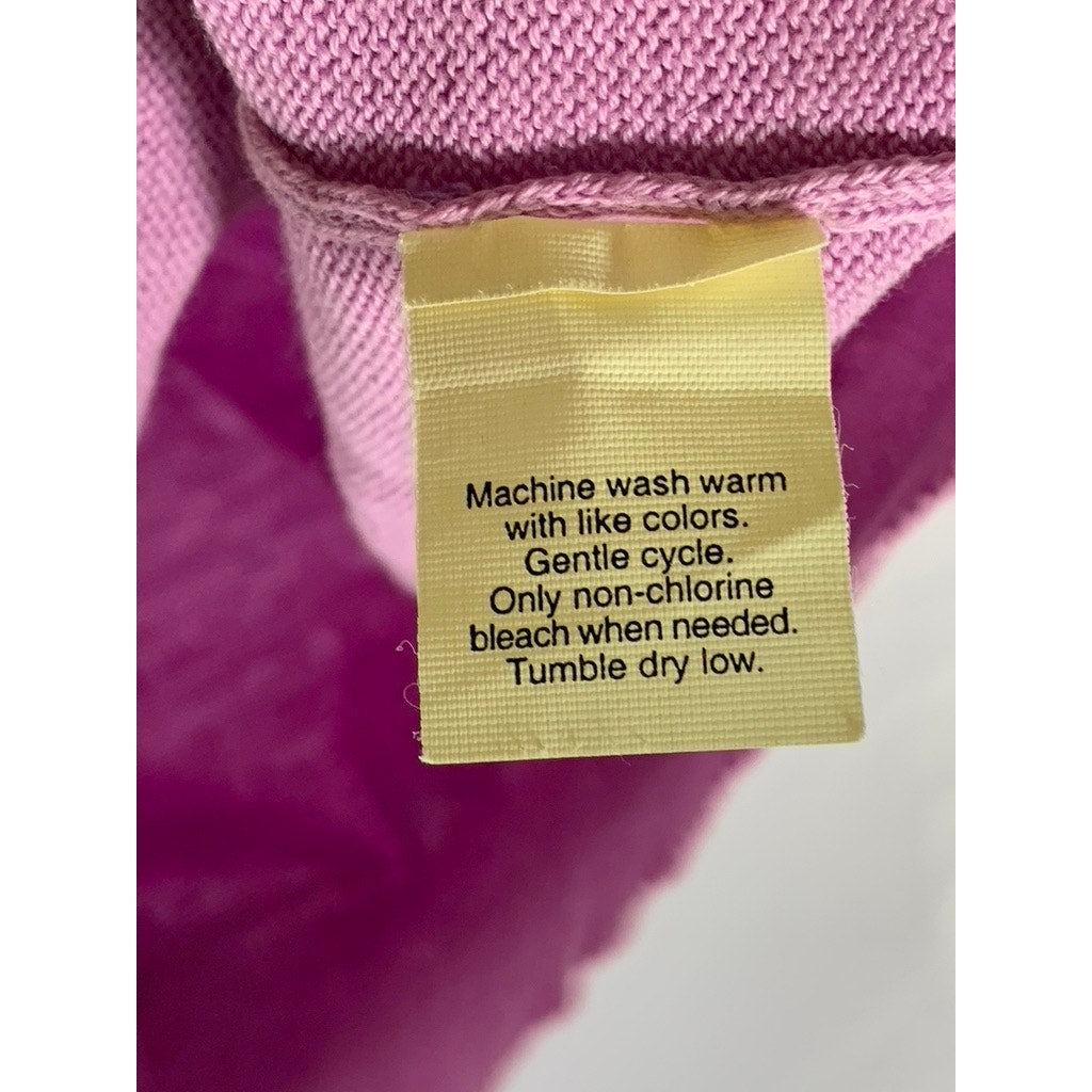 J. CREW Women's Pink Crewneck Knit Sleeveless Sweater Vest SZ M