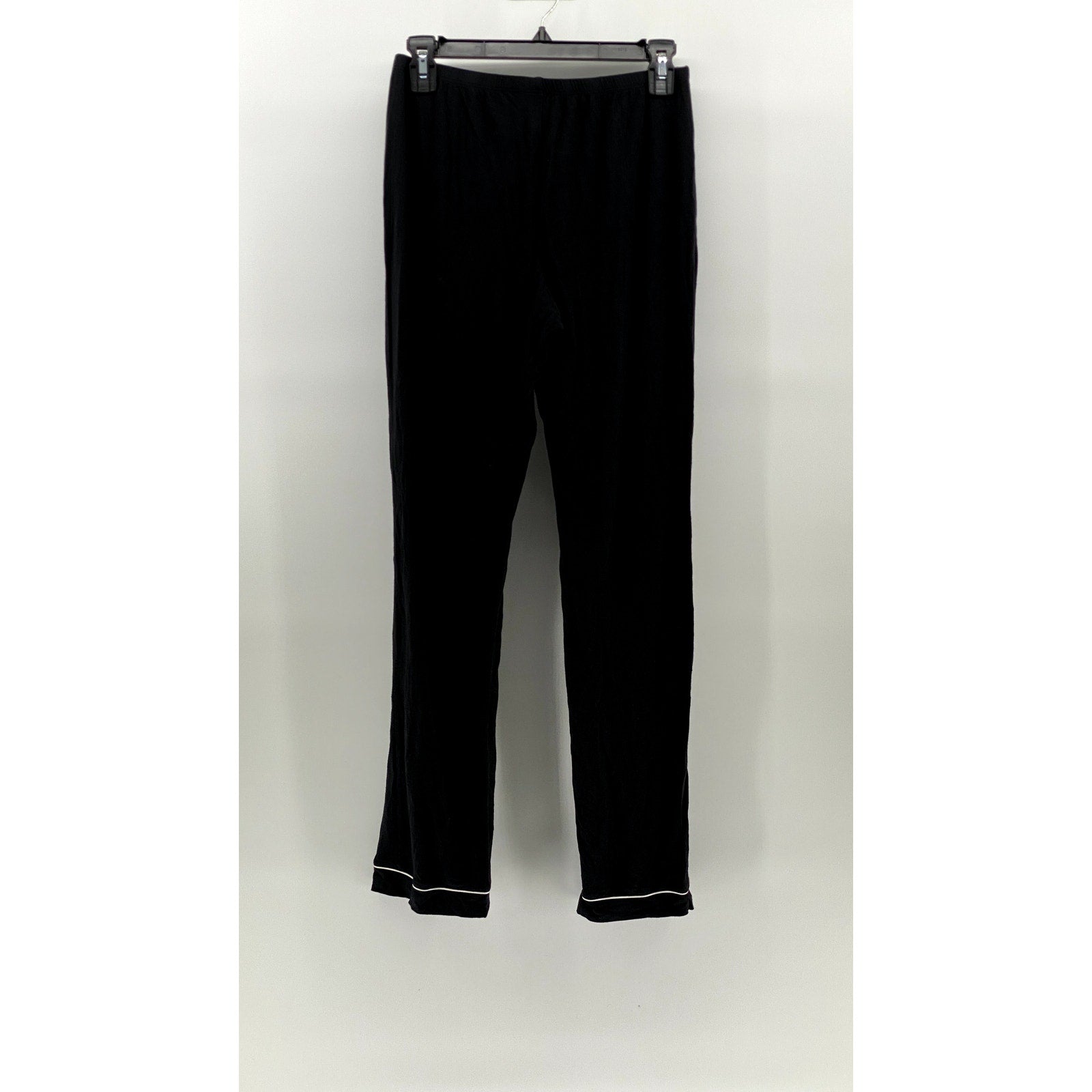 UNBRANDED Women's Black Pull-On Relaxed-Fit Straight Leg Pajama Pant SZ S
