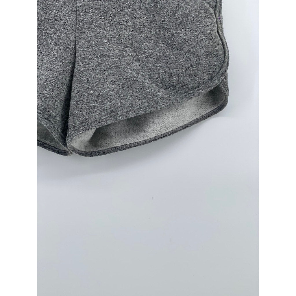 AMERICAN APPAREL Women's Charcoal Heather Fleece Casual Shorts SZ L