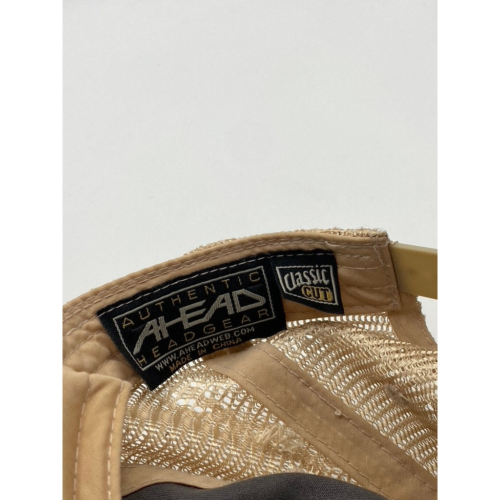 AHEAD HEADGEAR Men’s Tan-Gray Mesh Seattle Space Needle SnapBack SZ OS