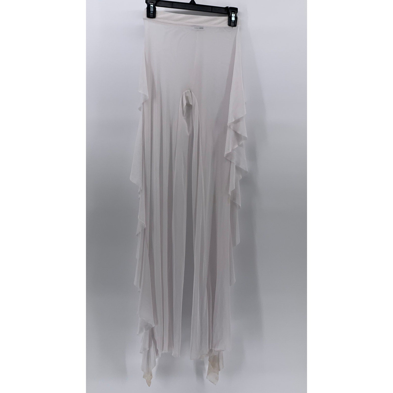 FASHION NOVA Women's White Sheer Sunshine See Through Fringe Cover-Up Pants SZ S