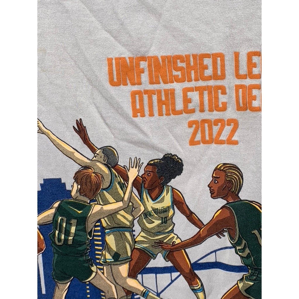 LOS ANGELES APPAREL Men's Beige Basketball Graphic T-Shirt SZ XL