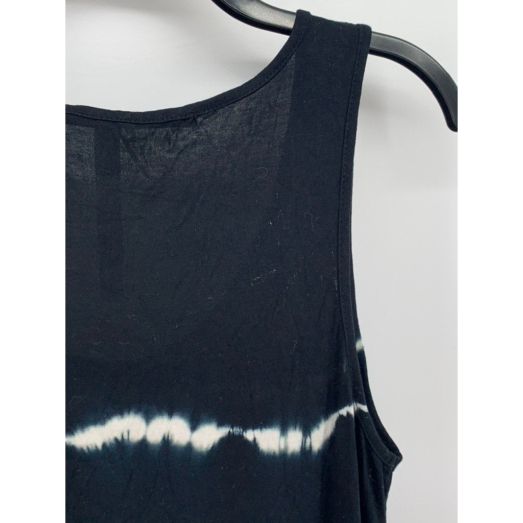 KENSIE Women's Blue-White Tie-Dye Tank Maxi Dress SZ M