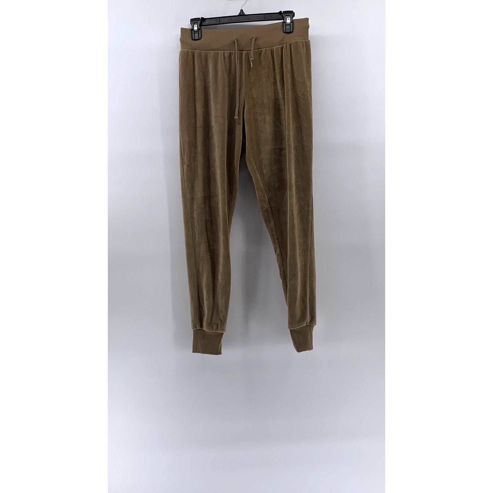 ROMA CONCEPTS By ROSEE Women's Brown Faux Suede Drawstring Sweatpants SZ L