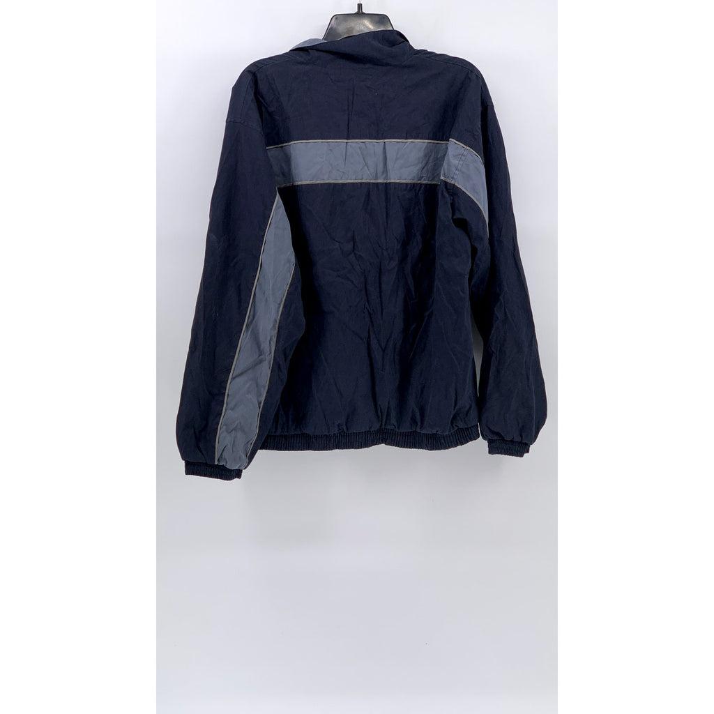 CROFT & BARROW SPORT Men's Navy Stand Collar Zip-Up Windbreaker Jacket SZ M