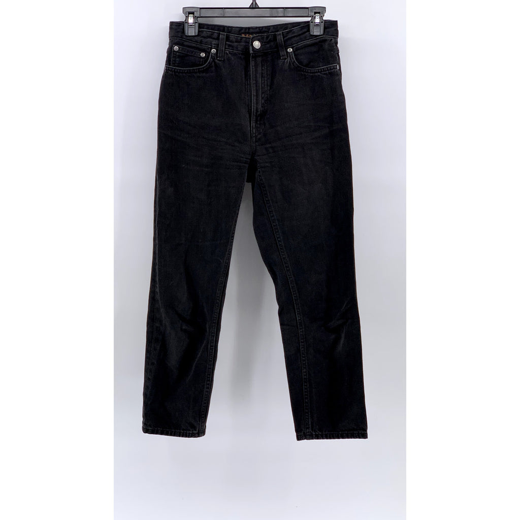 NUDIE JEANS CO Men's Black Denim Tapered Jeans SZ 28X26